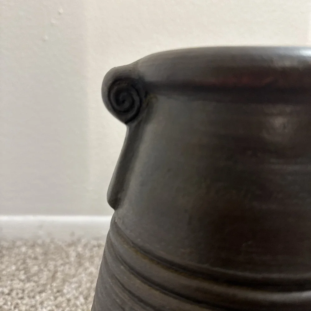 Philippine Made Pottery Vase Terra Cotta Clay Brown Handles Boho  Rustic 10